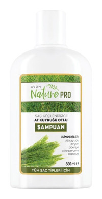Avon Naturepro Saç Güçlendirici Tüm Saçlar İçin Tuzsuz Sülfatsız Keratin At Kuyruğu Otlu Parabensiz Şampuan 500ml