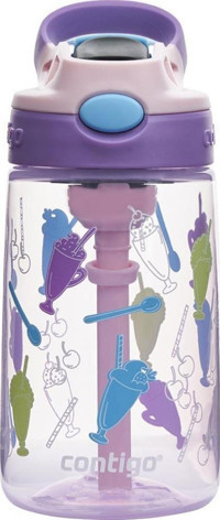 Contigo Gizmo Flip Pro Shakes Pipetli Pembe Tritan Okul Çocuk Matara 420 ml