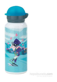 Laken Hit Fanboy & Chum Chum Pipetli Mavi Çelik Okul Çocuk Matara 450 ml