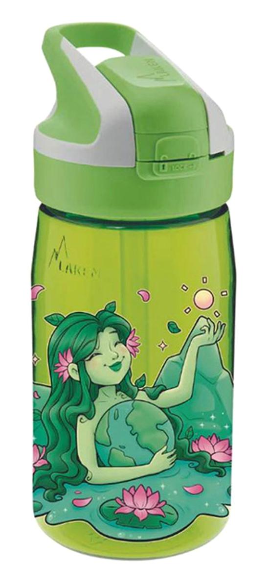 Laken Summit Gaia Pipetli Yeşil Tritan Okul Çocuk Matara 450 ml