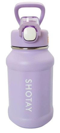 Shotay ST-8238 Pipetli Lila Çelik Çocuk Matara 720 ml