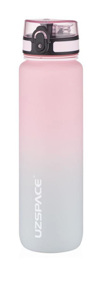 Uzspace Softtouch Gri-Pembe Tritan Motivasyonlu Matara 1 lt