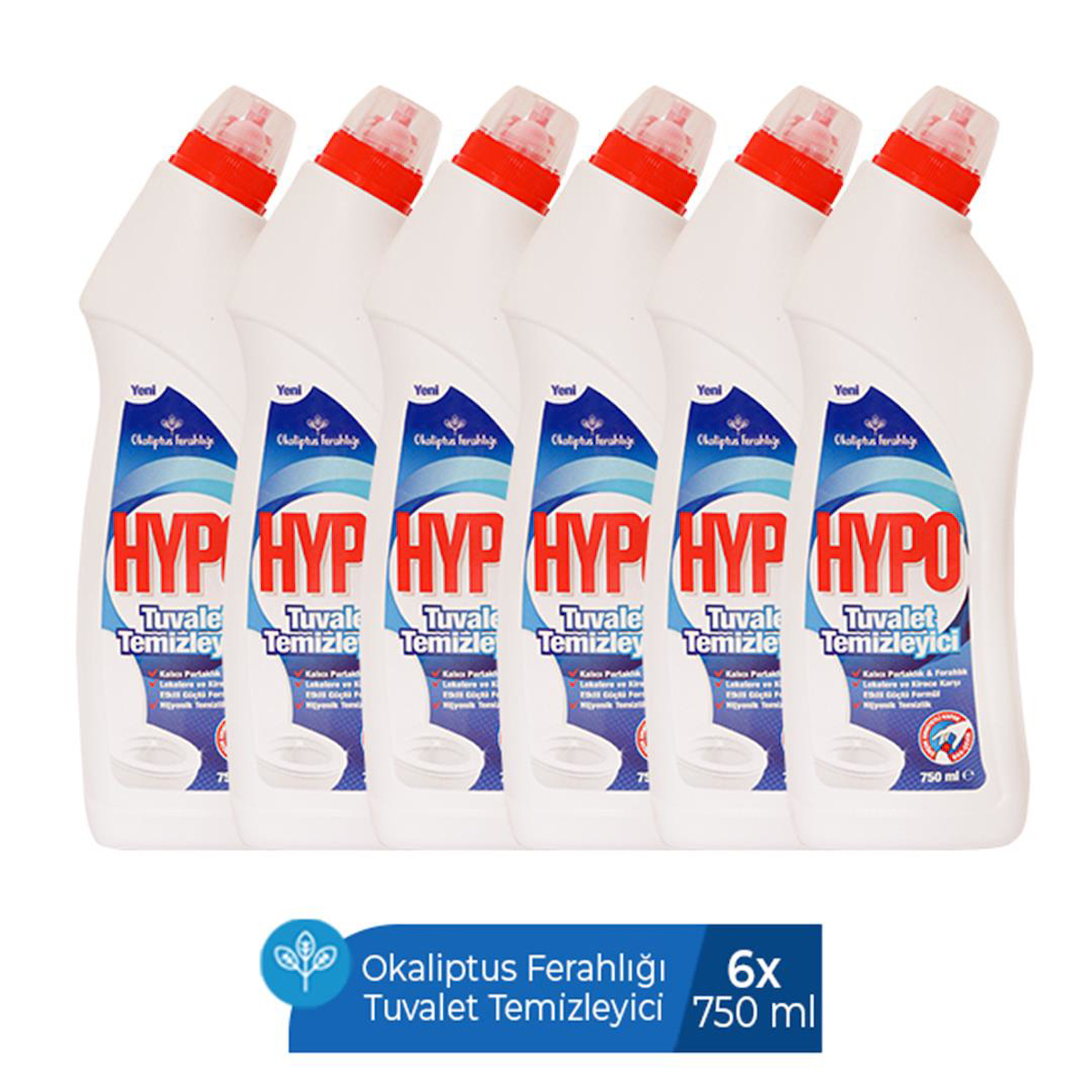 Hypo Okaliptus Ferahlığı Tuvalet Temizleyici 6x750 ml