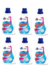 Bingo Amber Çiçeği Renkli ve Beyazlar İçin 40 Yıkama Sıvı Deterjan 6x2.6 lt