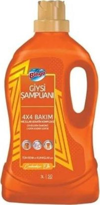 Bingo 4x4 Bakım Renkli ve Beyazlar İçin 50 Yıkama Sıvı Deterjan 3 lt