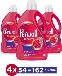 Perwoll Yenileme Renkliler İçin 54 Yıkama Sıvı Deterjan 3x3 lt