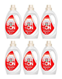 Boron Beyazlar İçin 26 Yıkama Sıvı Deterjan 6x1.69 lt
