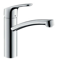 Hansgrohe Focus 160 Aplike Çift Girişli Aç Kapa Eviye Bataryası Gümüş