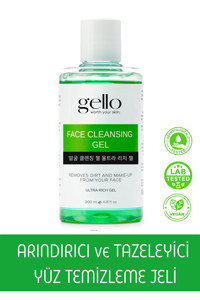 Gello Alkolsüz Tüm Ciltler Su Bazlı Yüz Temizleme Jeli 200 ml