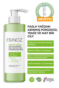 Sinoz Perfect Sebum Alkolsüz Karma Ciltler Su Bazlı Yüz Temizleme Jeli 400 ml