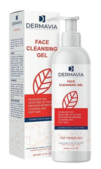 Dermavia Alkolsüz Tüm Ciltler Su Bazlı Yüz Yıkama Jeli 200 ml