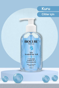 Biocure Alkolsüz Kuru ve Hassas Ciltler Su Bazlı Yüz Temizleme Jeli 250 ml