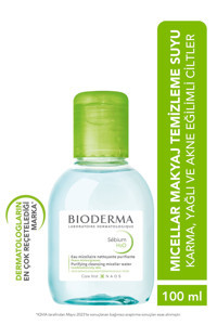 Bioderma Sebium Alkolsüz Karma Ciltler Su Bazlı Yüz ve Makyaj Temizleme Suyu 100 ml