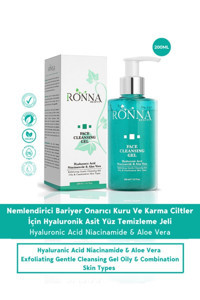 Ronna Beauty Alkolsüz Kuru ve Karma Ciltler Su Bazlı Yüz Temizleme Jeli 200 ml