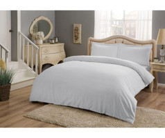Taç Basic Pamuk 4 Mevsim 240x220 cm Çarşaflı Düz Çift Kişilik Nevresim Takımı Gri