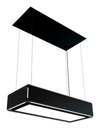 Silverline 4390 250 m³ Emiş Gücü 50 cm Metal Bacalı Ada Tipi Davlumbaz Siyah