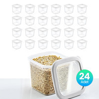 Smartware Skali Kare Plastik Saklama Kabı 24x740 ml