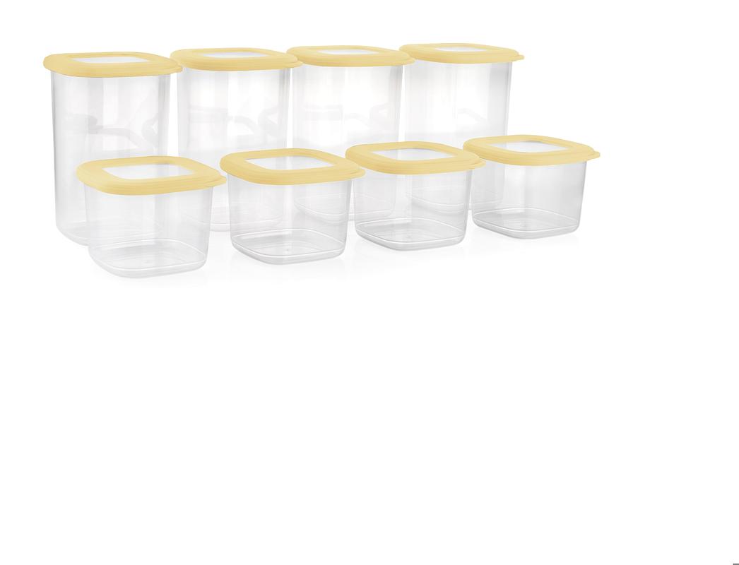 Schafer Hold Kare Plastik Saklama Kabı 4x550 ml-4x1.2 lt