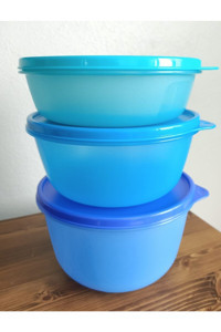 Tupperware Mucize Şeker Yuvarlak Plastik Saklama Kabı 3x1 lt-1.5 lt-2 lt
