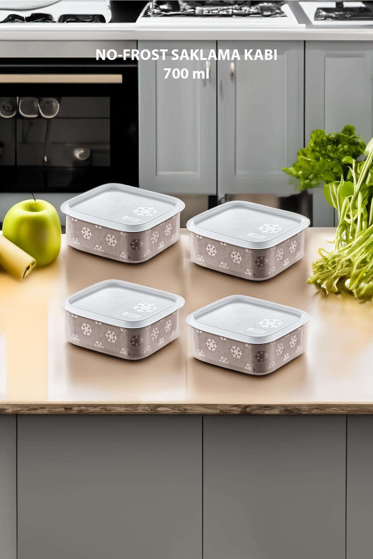 Smartware Terra Kare Plastik Saklama Kabı 4x700 ml