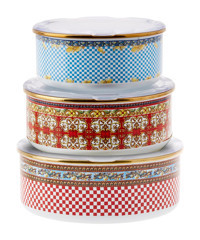 Karaca Letizia Yuvarlak Emaye Saklama Kabı 6x700 ml-1 lt-1.4 lt