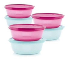Tupperware Set Yuvarlak Plastik Saklama Kabı 6x600 ml