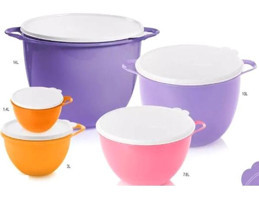 Tupperware Miksim Set Yuvarlak Plastik Saklama Kabı 10x1.4 lt-3 lt-7.8 lt-10 lt-14 lt