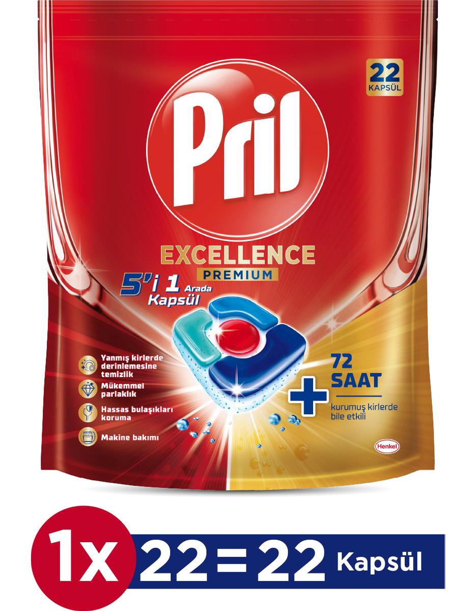 Pril Excellence Premium Tablet Bulaşık Makinesi Deterjanı 22 Adet