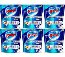 Bingo Akıllı Kapsül Pro Limon Tablet Bulaşık Makinesi Deterjanı 6x50 Adet