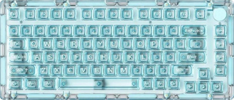 Akko İngilizce Q RGB 82 Tuşlu Blue Switch Kablosuz Turkuaz Mekanik Gaming Klavye