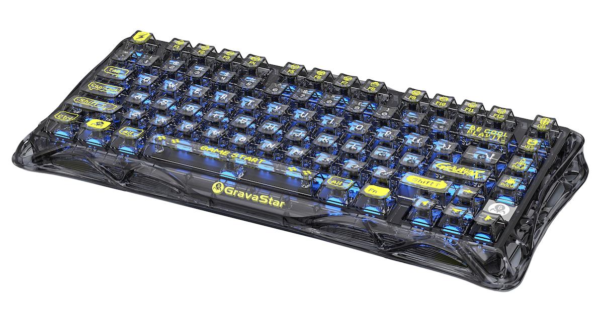 Gravastar Mercury K1 Lite İngilizce Q RGB Wireless 80 Tuşlu Kablosuz Siyah Mekanik Gaming Klavye