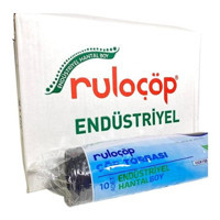 Ruloçöp Endüstriyel Hantal Boy 100x150 cm Çöp Poşeti 10x10 Adet Siyah