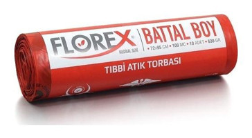 Florex Battal Boy 72x95 cm Çöp Poşeti 10 Adet Kırmızı