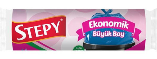 Stepy Ekonomik Büyük Boy 65x80 cm Çöp Poşeti 10 Adet Beyaz