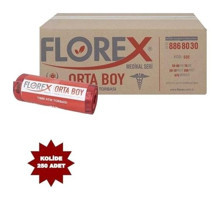 Florex Orta Boy 55x60 cm Çöp Poşeti 10x25 Adet Kırmızı