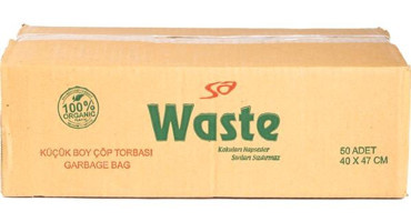 Sa Waste Şeffaf Küçük Boy 44x47 cm Çöp Poşeti 50x40 Adet Beyaz