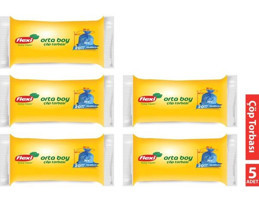 Flexi Orta Boy 55x60 cm Çöp Poşeti 5x20 Adet Mavi