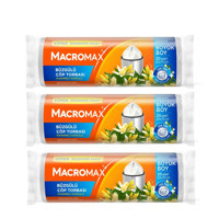 Macromax Hanımeli Kokulu Büzgülü Büyük Boy 65x70 cm Çöp Poşeti 3x20 Adet Beyaz