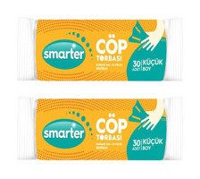 Smarter Şeffaf Küçük Boy 40x50 cm Çöp Poşeti 2x30 Adet Beyaz