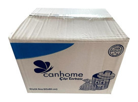Canhome Büyük Boy 65x80 cm Çöp Poşeti 20x10 Adet Mavi