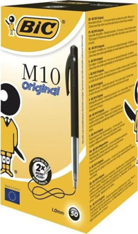 Bic M10 Plastik Tek Renkli Siyah 50'li Tükenmez Kalem Seti