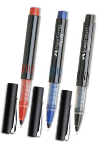Faber Castell 3 Renk(KIRMIZI, MAVİ, SİYAH) Iğne Uçlu 0,5 Roller Kalem Yeni Nesil/üretim Üçgen Ergonomik Tutuş