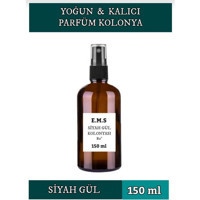 E.M.S Siyah Gül Sprey Cam Şişe Kolonya 150 ml