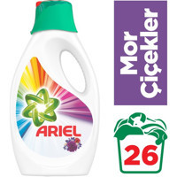 Ariel Mor Çiçekler Renkliler İçin Konsantre 26 Yıkama Sıvı Deterjan 1.3 lt