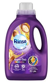 Rinso Komple Bakım Serisi Argan Özü Renkliler İçin Konsantre 25 Yıkama Sıvı Deterjan 1.5 lt