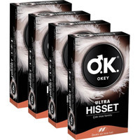 Okey Ultra Hisset Vanilyalı Aromalı Ultra İnce Prezarvatif 4x10'lu