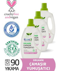 Ecos3 Organik Konsantre 90 Yıkama Yumuşatıcı 3x2.25 lt