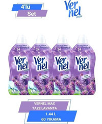 Vernel Max Konsantre Lavanta 240 Yıkama Yumuşatıcı 4x1.4 lt