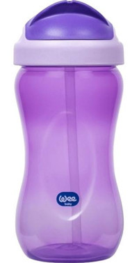 Wee Baby 761 Pipetli Akıtmaz Kulpsuz 6+ Ay 350 ml Alıştıştırma Bardağı Mor