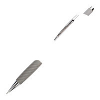 Bigpoint Grip Silgili Plastik Metalik Beyaz 0.7 mm Uçlu Versatil Kalem 12 Adet